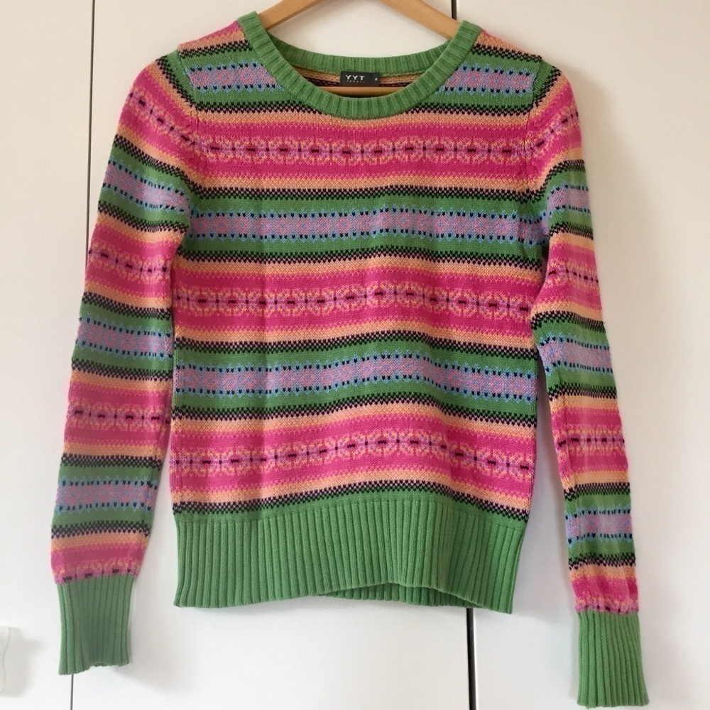 Vintage Holidays Multi color knit sweater Size S - Picture 2 of 8